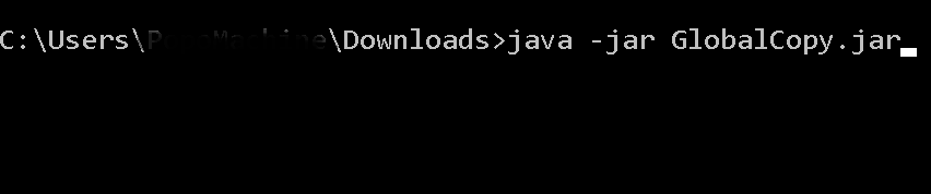 image showing how to run the application in command prompt